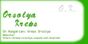 orsolya kreps business card